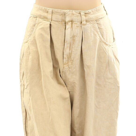 Free People Sweet Talk Chino Trousers Pants Cropped Wide Leg Ankle M NEW 282804 - Picture 6 of 9